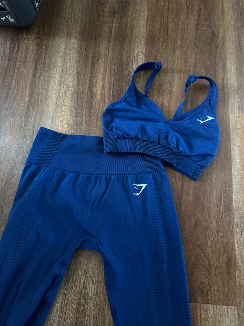 Gymshark Navy Seamless Sports Bra and Legging Set